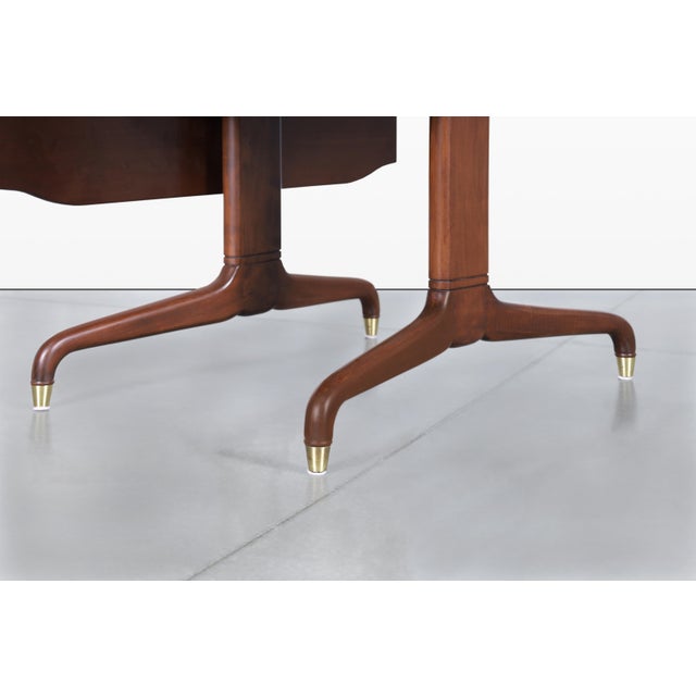 1950s Mid-Century Drop-Leaf Extension Dining Table by Extensole Corporation For Sale - Image 4 of 15