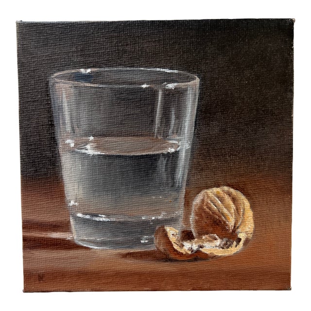1990s Charming Miniature Still Life Painting - One of a Kind For Sale