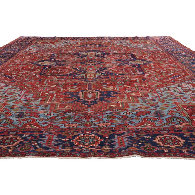 Modern Late 19th Century Persian Heriz Rug, 09'05 X 12'02 For Sale - Image 3 of 10