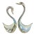 1960s Art Glass Clear Opalescent Swan Figurines Sculptures Attributed to Murano Cenedese- Set of 2 For Sale