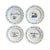 Contemporary 1999 Pottery Barn Millennium Series “The Decades” Salad / Dessert Plates - Set of 12 For Sale - Image 3 of 8