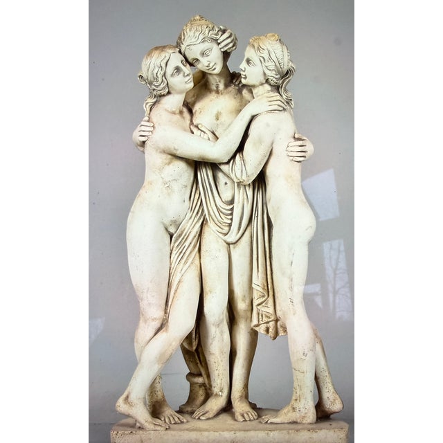 1950s Plastic & Plaster Three Graces Garden Sculpture, 1950s For Sale - Image 5 of 5