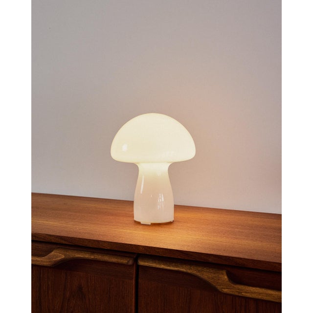 Space Age Mushroom Milkglass Table Lamp, 1970s For Sale - Image 4 of 4