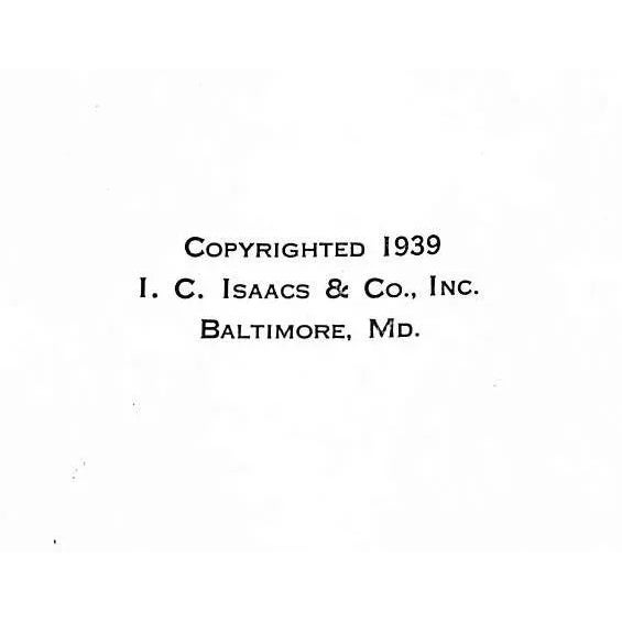 [11] pp. I.C. Isaacs & Co Inc New York 1939 14" x 11" Stylish spiral-bound swatch folio featuring sporting equestrian...