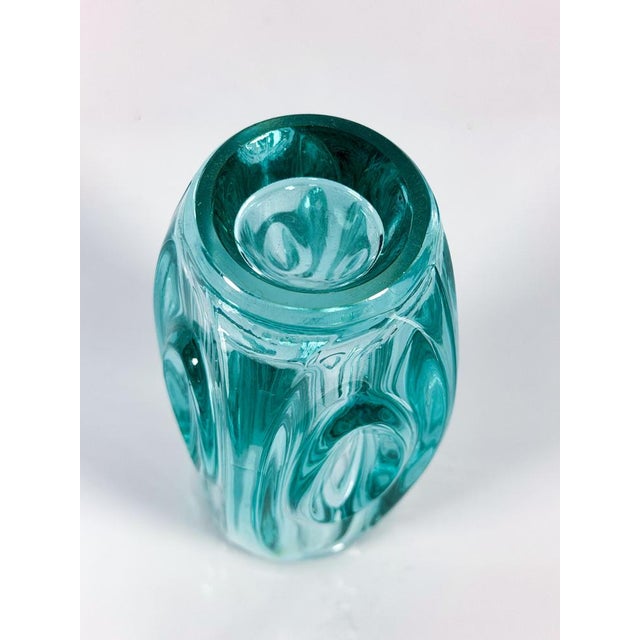 1950s Mid-Century Glass Vase attributed to Rudolf Schrötter for Sklo Union, 1950s For Sale - Image 5 of 6