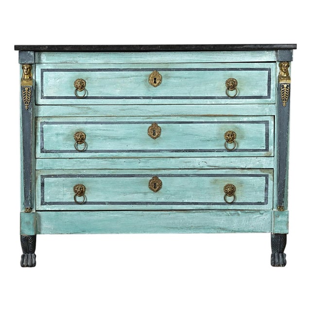 French 19th Century Empire Painted Commode For Sale