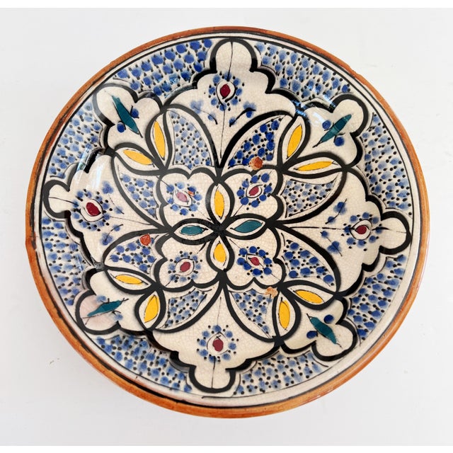 Moroccan Antique 20th Century Hand Crafted Moroccan Bowl 7 3/4" Diameter X 2 1/4" T For Sale - Image 3 of 7