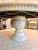 1990s Elegant French Provincial Round Pedestal Dining Table With Distressed European Finish For Sale - Image 5 of 9