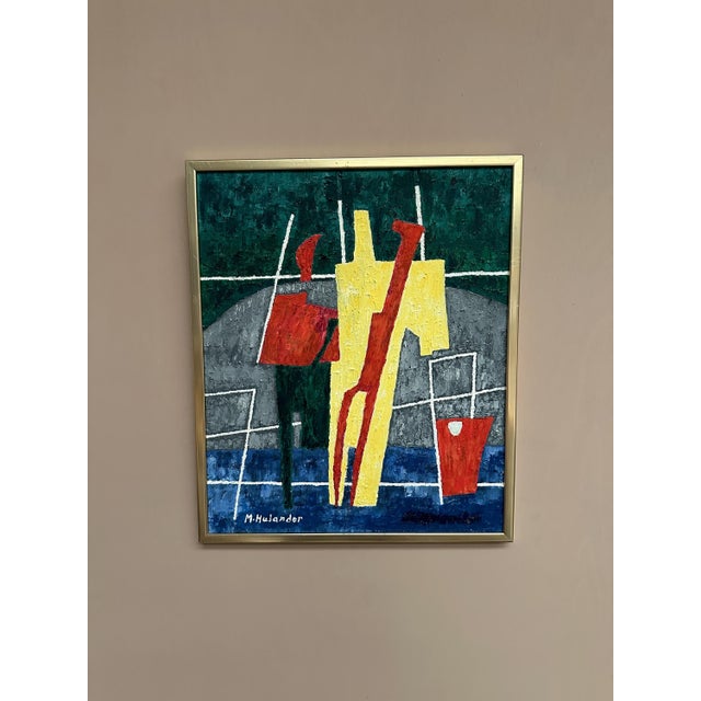 M. Hulander, Abstract Composition, 1960s, Oil on Canvas, Framed For Sale - Image 6 of 18