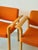 Magnus Olesen Mid-Century Modern Orange Stacking Armchairs by Rud Thygesen & Johnny Sørensen for Magnus Olesen, Denmark, 1970s, Set of 2 For Sale - Image 4 of 18