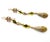 Chanel Chanel Vintage Gold Plated CC Golden Brown Gemstone Tear Drop Long Earrings, A Pair For Sale - Image 4 of 7