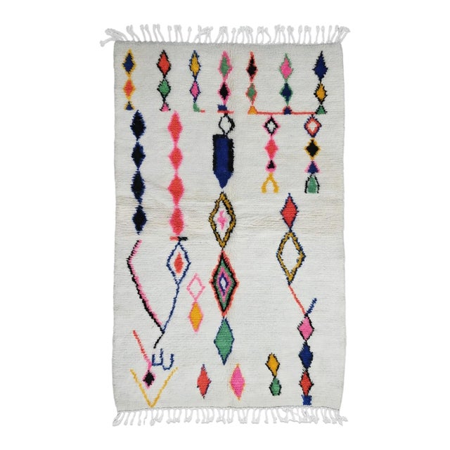 Handmade Moroccan Azilal Rug - 8 X 4.9 Ft For Sale