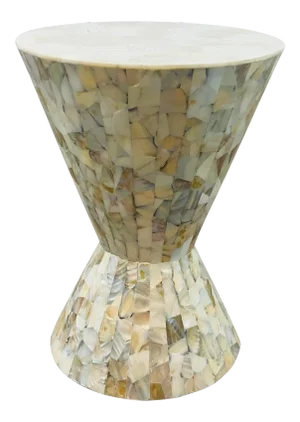 Made Goods Modern Clamstone Melanie Side Table