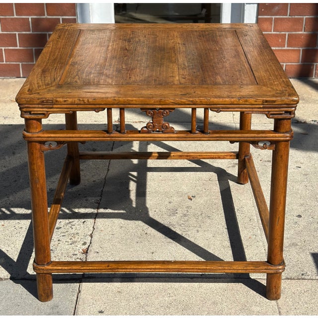 18th C Style Ming Chinese Bamboo Center Table by Burton-Ching For Sale In Los Angeles - Image 6 of 6