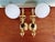 Hollywood Regency Brass Wall Sconces with White Opaline Glass Globes, 1970s, Set of 2 For Sale - Image 11 of 13