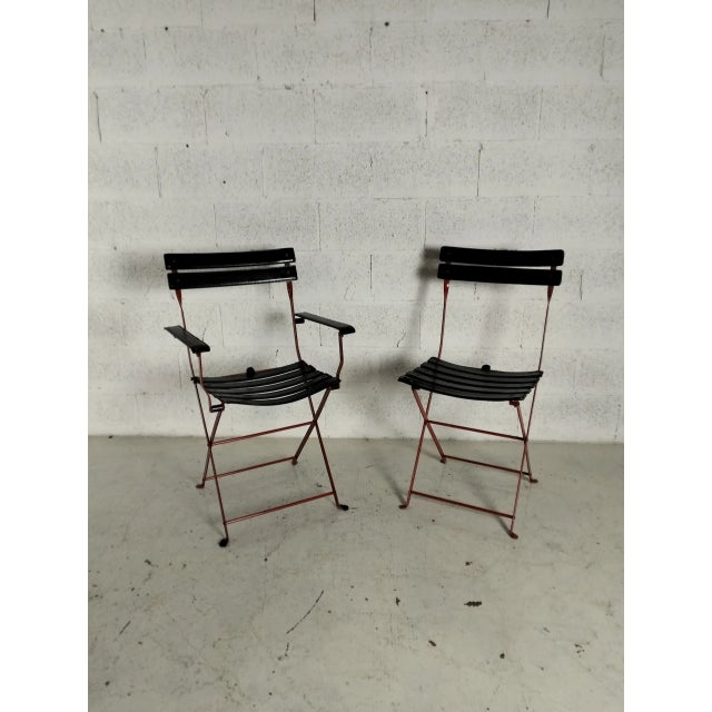 Black Celestina Folding Chairs attributed to Marco Zanusso for Zanotta, 1970s, Set of 2 For Sale - Image 8 of 13