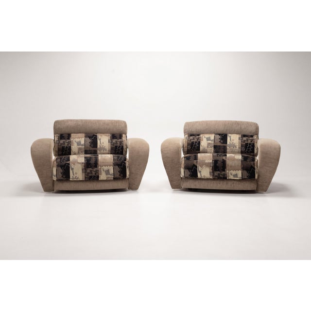 Weiman Pair of Weiman Lounge Chairs in the Style of Vladimir Kagan For Sale - Image 4 of 13