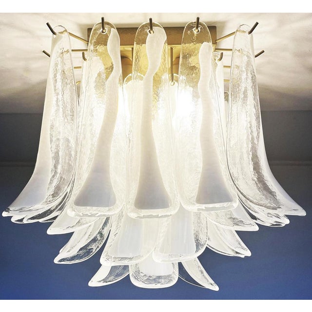 Murano Glass Petal Chandelier, 1990s For Sale - Image 9 of 14