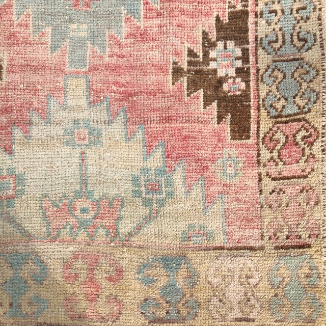Antique Avanos Runner With Pastel Motifs | 4x10 For Sale In Houston - Image 6 of 8