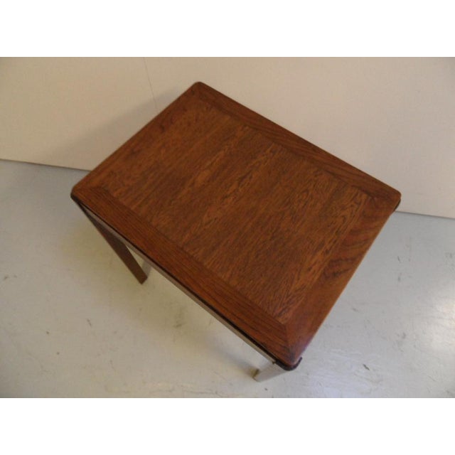Art Deco Oak Side Table, 1920s For Sale - Image 6 of 8