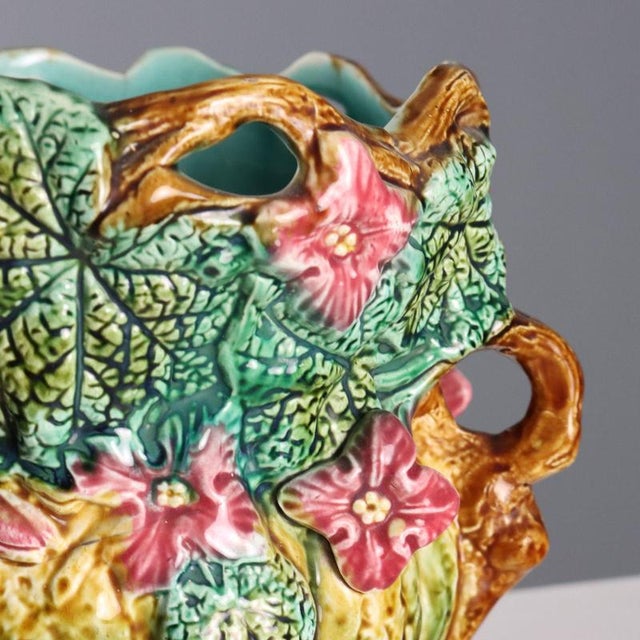 Polychrome and Ceramic Vase For Sale - Image 3 of 9