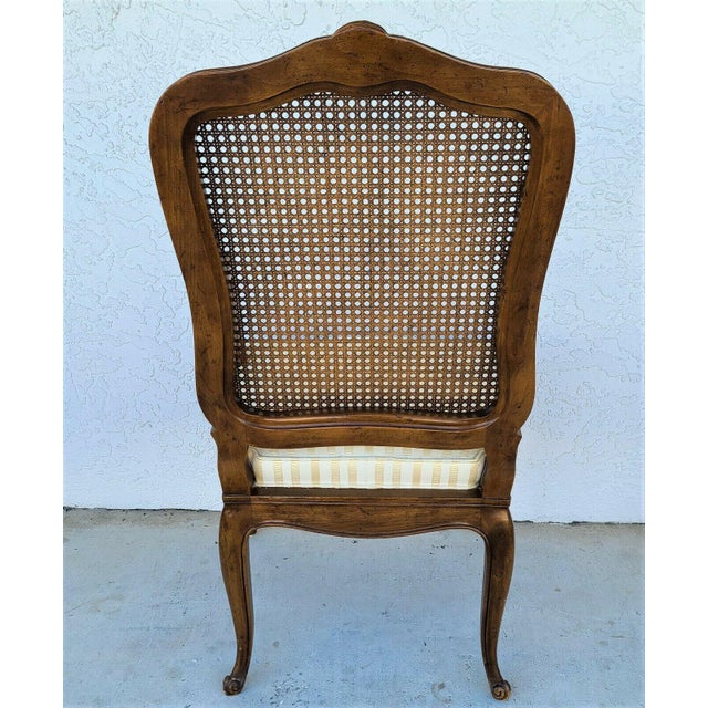 Wood Henredon French Provincial Cane Back Dining Chairs Model 2377 - Set of 5 For Sale - Image 7 of 12