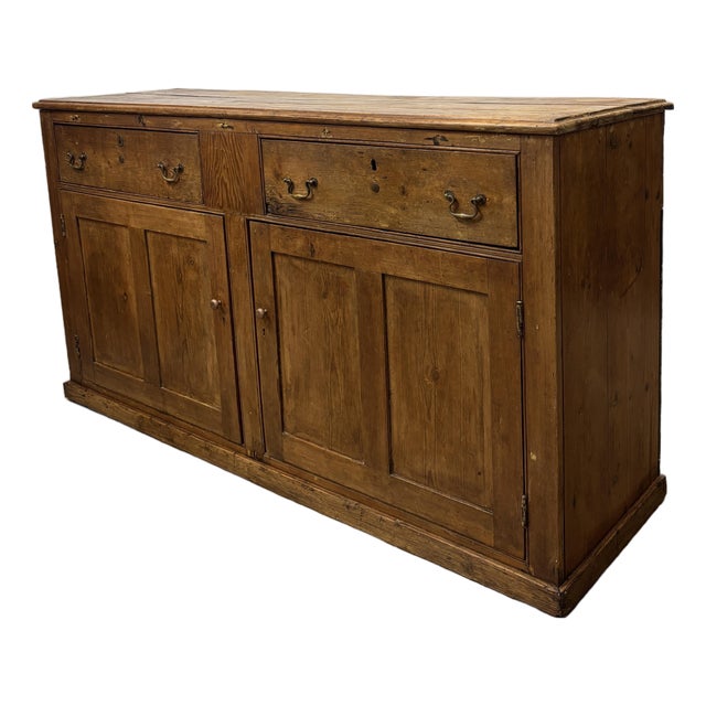 18th Century English Pine Dresser Base For Sale