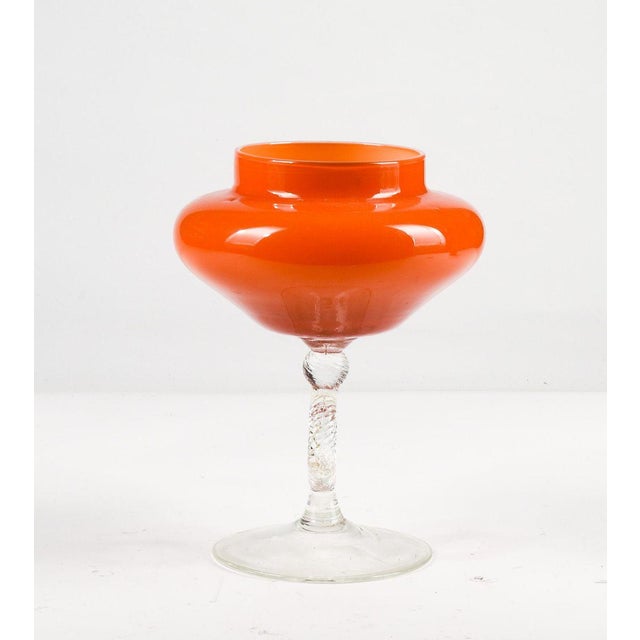 Mid-Century Modern Orange Murano Glass Vase, 1950s For Sale - Image 3 of 10