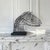 Mid-Century Modern Late 20th Century Large Modernist Welded Steel Wire Horse Head Sculpture on Metal Base For Sale - Image 3 of 10