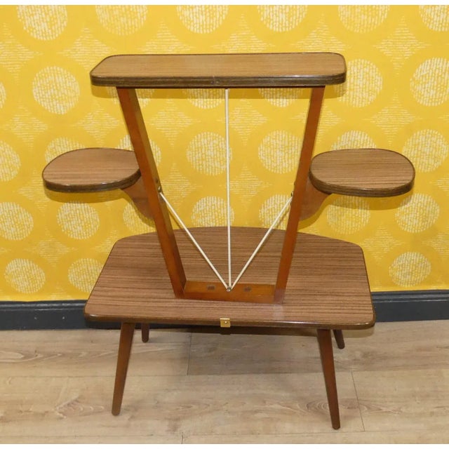 1960s Flower Etagere in Teak Style Forrmica, 1960s For Sale - Image 5 of 9