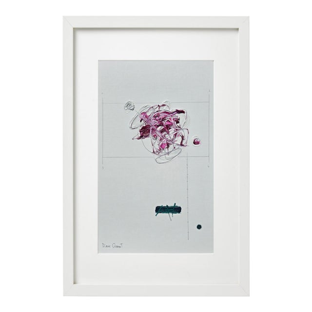 Framed Organic Modern Original Flower Painting by Diane Grant For Sale