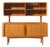 Bernhard Pedersen Mid Century Danish Teak Tambour Door Credenza and Hutch For Sale