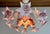 Pink 1980s Murano Style Pink Glass Floral Chandelier With White Frame For Sale - Image 8 of 11