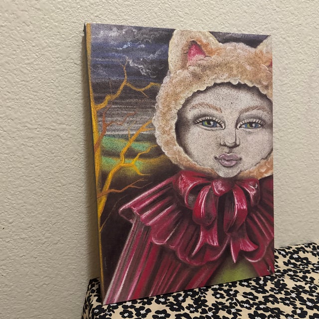 Add a touch of timeless storytelling to your space with this enchanting Little Red Riding Hood reproduction print on...