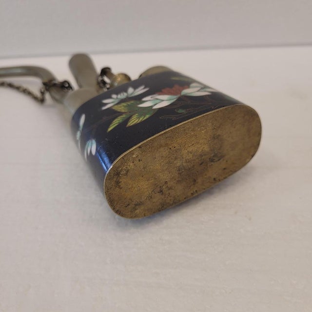 Black Water Pipe in Metal and Bulkhead Enamel, China, 1800s For Sale - Image 8 of 15