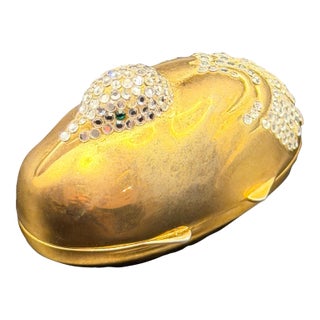 Vintage Judith Leiber Crane Pill Box – Jeweled Sculpture Box For Sale