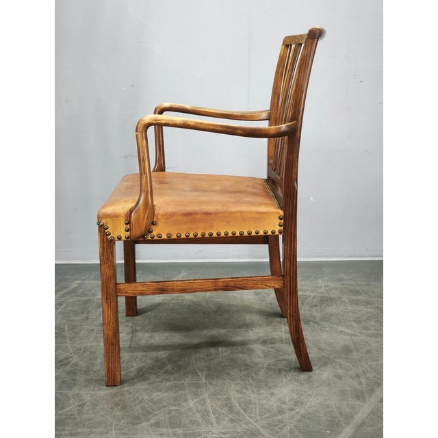 Model 1675 Armchair attributed to Ole Wanscher for Fritz Hansen, Denmark 1942 For Sale - Image 9 of 14