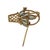 Estate 14K gold blue topaz flower basket pin or pendant. This 14 karat yellow gold flower basket features five marquise...
