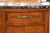 Brown Pair of 19th Century French Louis XV Inlaid Walnut Marble-Top Bedside Tables For Sale - Image 8 of 10