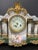 Ceramic Late 19th Century Antique French Hand Painted Mantle Clock For Sale - Image 7 of 8