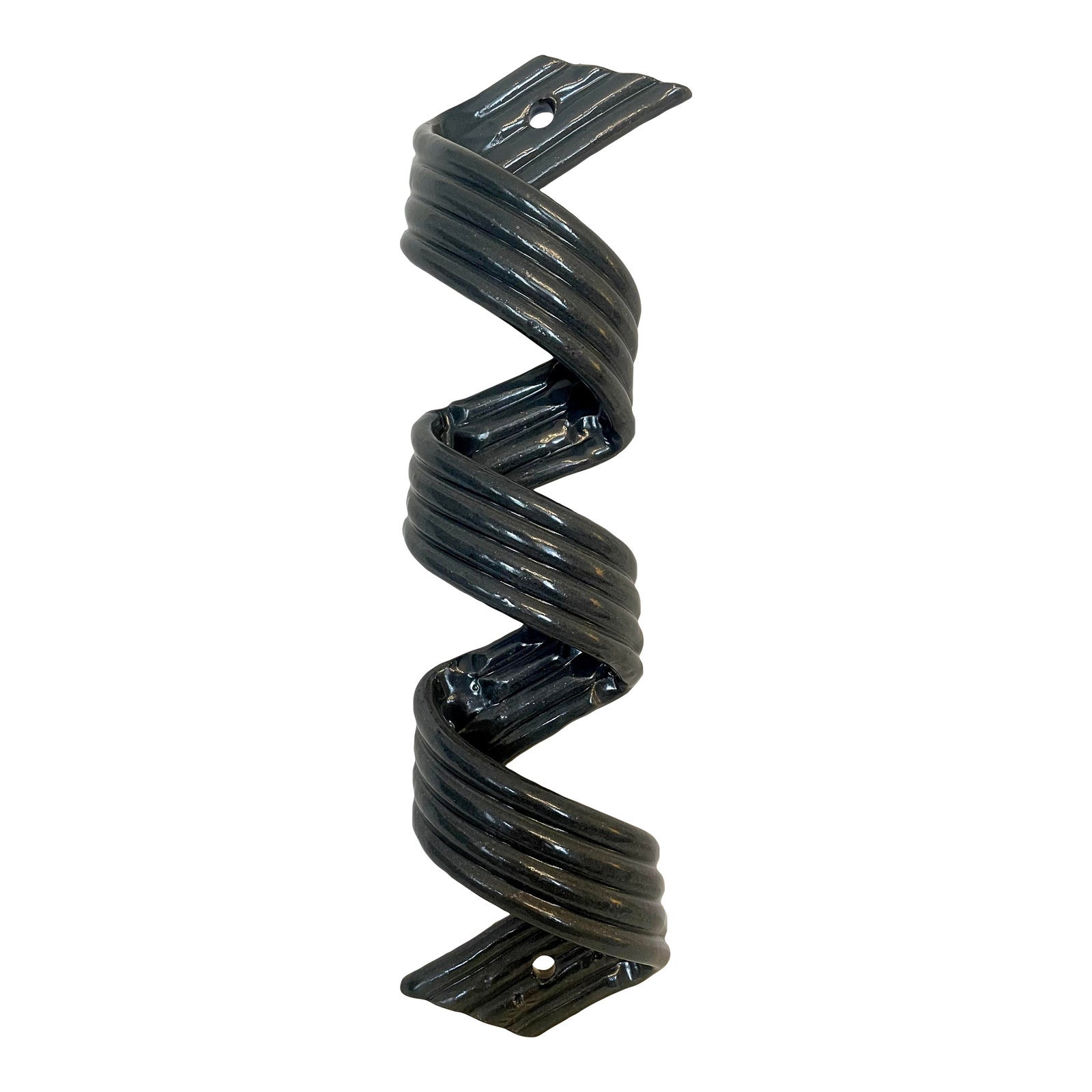 Contemporary “Coiled Ribbon” Wall Sculpture in Charcoal | Chairish