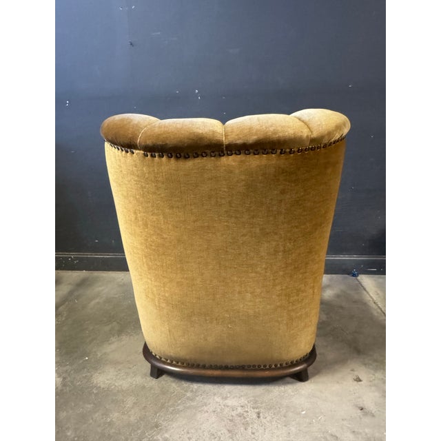 1940’s Danish Art Deco Mohair Lounge Chair. For Sale In New York - Image 6 of 7