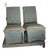 Pair of Sea Foam Green Drexel Dining/Side Chairs With Short Cotton Fringe Framing the Seat For Sale