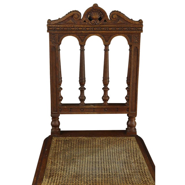 French Antique Dining Chair Oak For Sale - Image 3 of 9