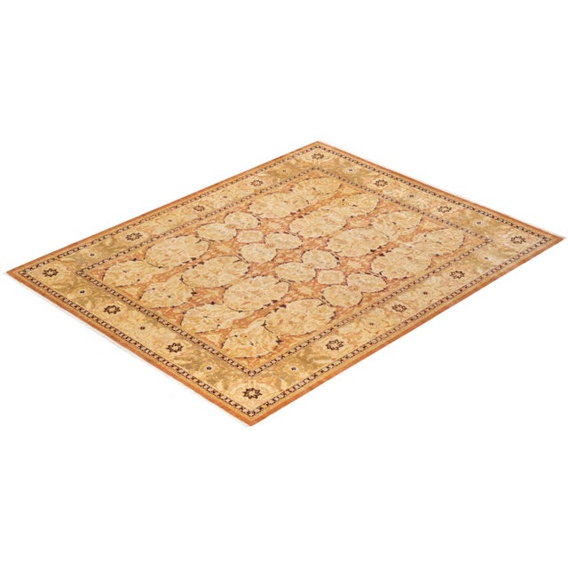 Bronze Vintage Moroccan Hand Knotted Wool Area Rug, Bronze - 7'10" X 10'1" For Sale - Image 8 of 9