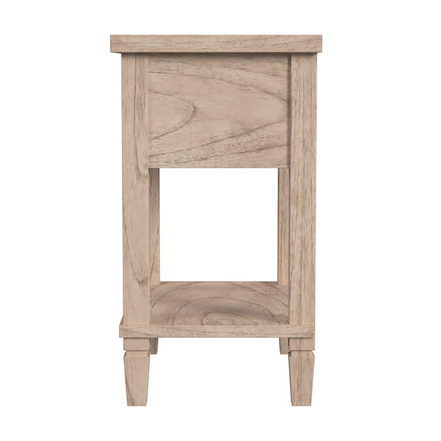 2020s Flagstaff 20 in. W Rectangular Cane and Wood 1 Drawer Nightstand with Lower Open Shelf, Desert Sand For Sale - Image 5 of 8
