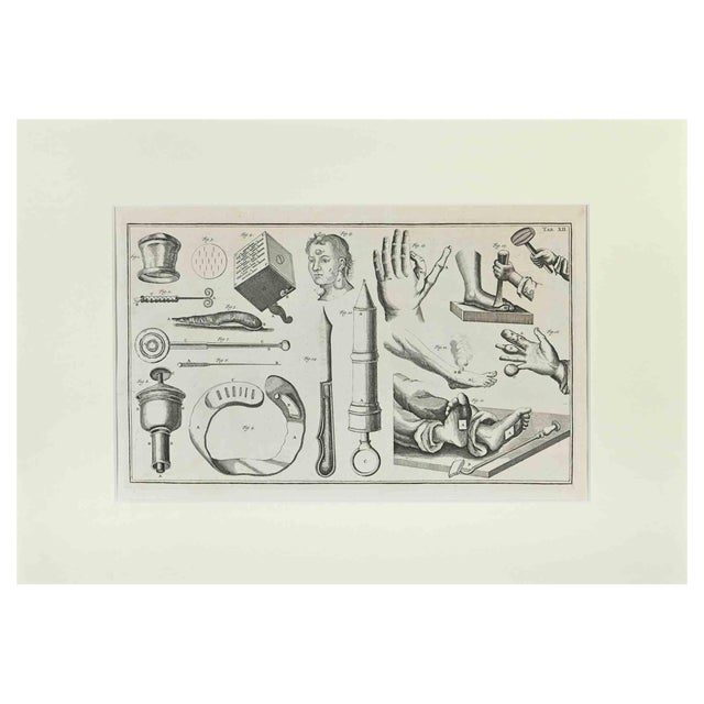 Lorenz Heister, Surgical Instruments, Etching, 1750 For Sale