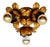 Vintage Gilded Florentine Flush Mount by Hans Kögl, Germany, 1960s For Sale