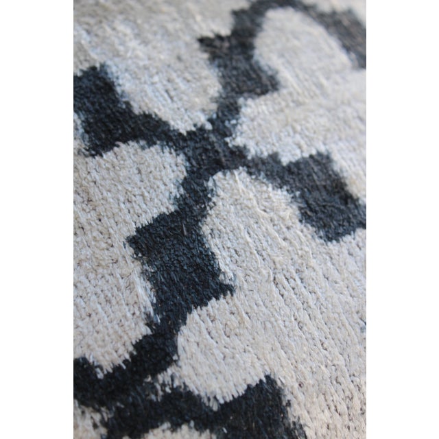 Contemporary Decorative Throw Velvet Ikat Pillow For Sale - Image 4 of 7