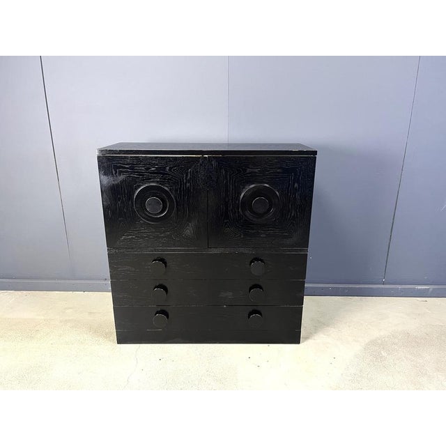 Brutalist Black Bar Cabinet, 1970s For Sale - Image 12 of 14